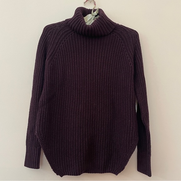 Silence + Noise Purple Turtleneck Ribbed Raglan Sweater Size XSmall - Picture 1 of 3